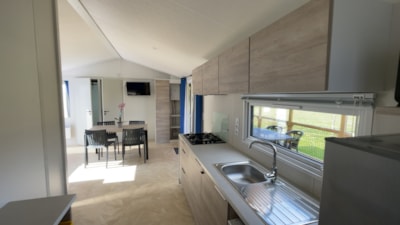 Mobil-Home Premium 33m² (2ch - 4pers) + lave-vaiselle + Clim