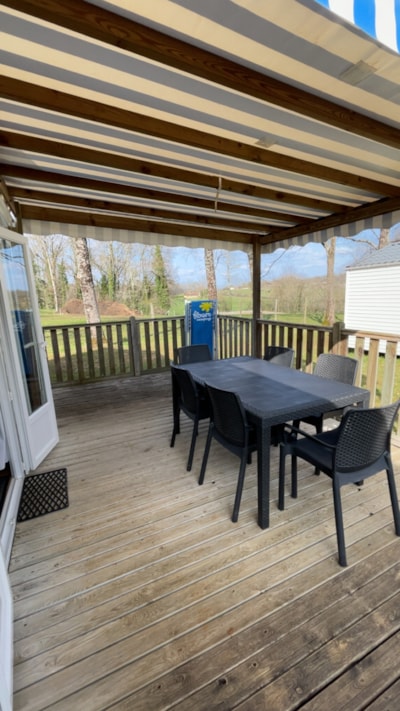 Mobilhome Confort 33,5 m² 3 bedrooms + Half-covered terrace + Air