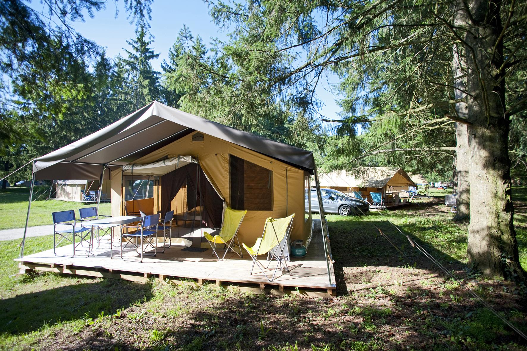 Location - Tente Toile Et Bois Sweet + - Camping Huttopia Beaulieu sur Dordogne