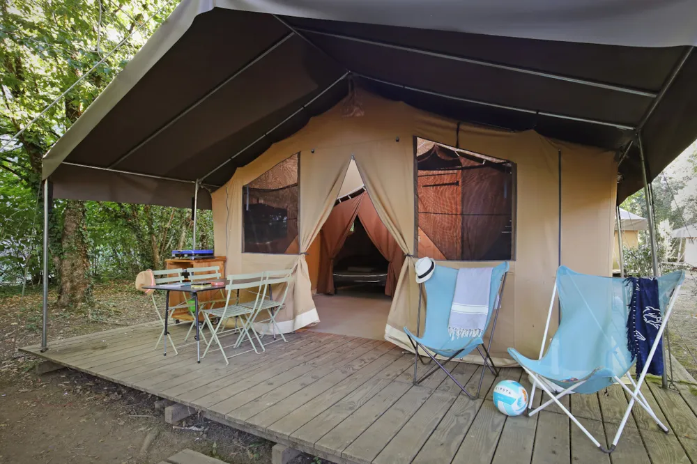 Location - Tente Toile Et Bois Sweet + - Huttopia Beaulieu sur Dordogne