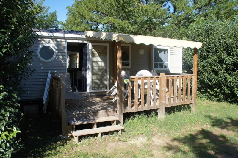 Mobil Home Premium 32 M² 3 Chambres + Terrasse 12M² Semi-Couverte (9M²) + Tv + Clim