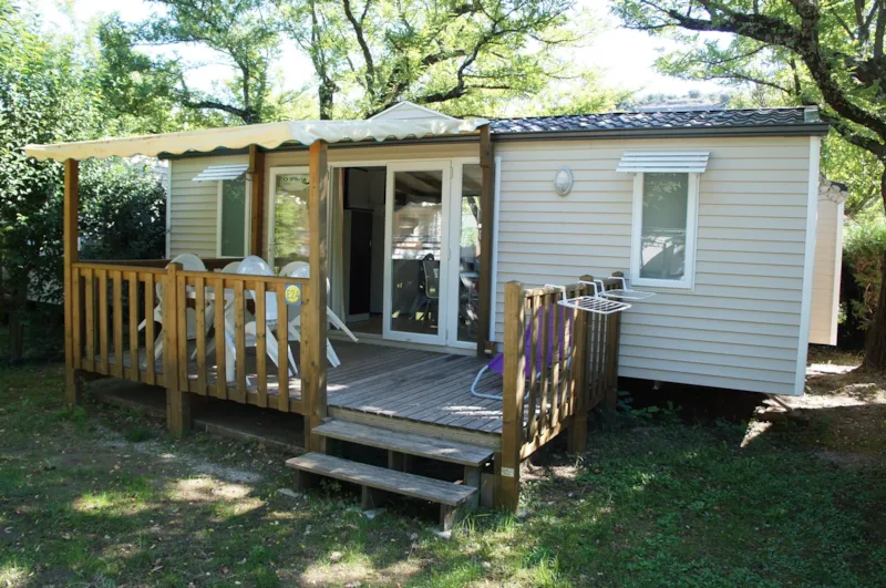 Mobil Home Confort 32 M² 2 Chambres + Terrasse 12M² Semi-Couverte (9M²) + Tv