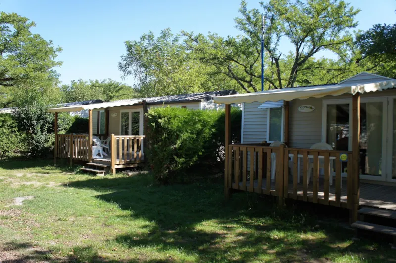 Mobil Home Confort 32 M² 2 Chambres + Terrasse 12M² Semi-Couverte (9M²) + Tv