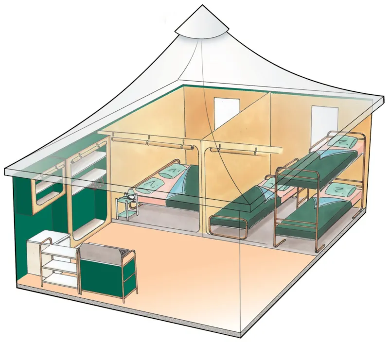 Bungalow Toilé Confort 25 M²  2 Chambres + Terrasse 15M²