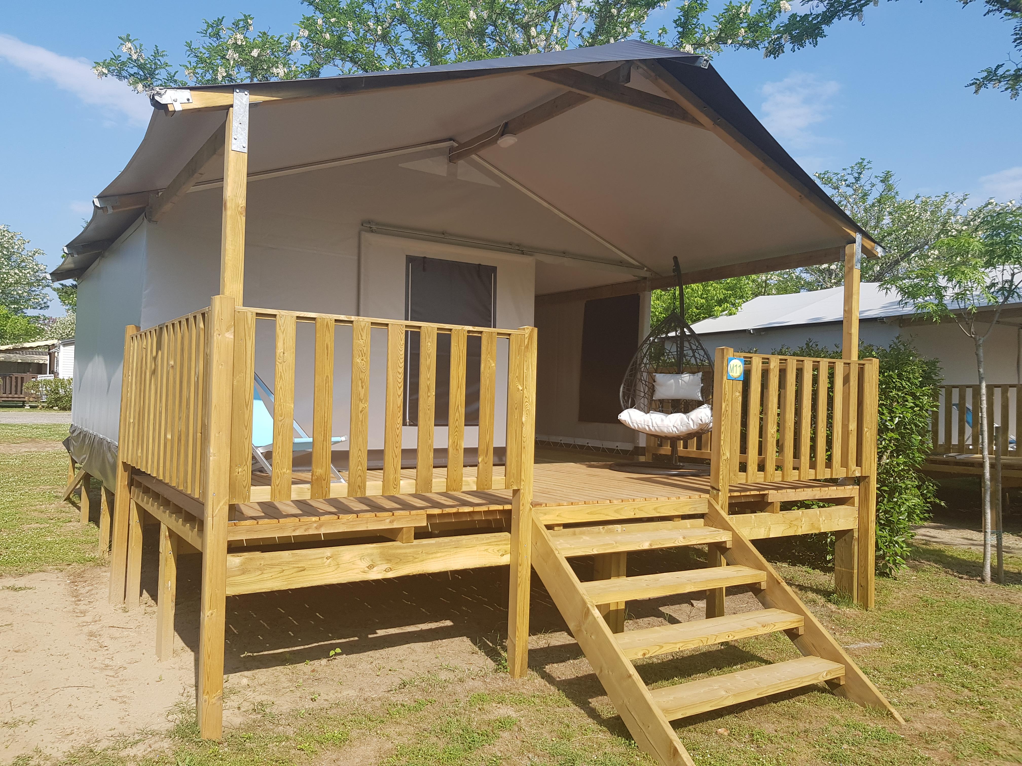 Location - Bungalow Toilé 25M² (2 Chambres) Terrasse Premium + - Flower Camping Le Riviera