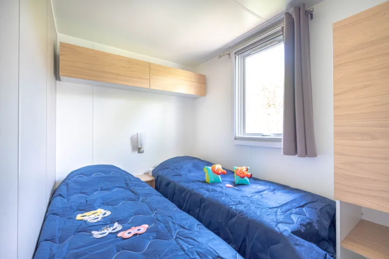 Mobil Home Premium 27 M² 2 Chambres + Terrasse Couverte 9M² + Tv + Clim + Vue Rivière