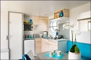 Mobil-Home Premium Patio 30M² (2P-2Ch), Clim, Tv, Lave-Vaisselle, Lit 160, Plancha, Nespresso