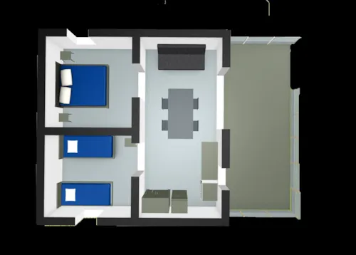 Accommodation - Funflower Confort 20M² (4P-2Ch), Without Sanitary Facilities - image n°4 - Flower Camping Saint Amand