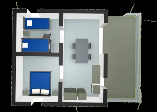 Mietunterkunft - Funflower Confort 23M² (5P-2Ch), Ohne Sanitäranlagen - image n°6 - Flower Camping Saint Amand