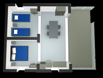 Lodge Victoria Confort 30m² (4p-2ch), without sanitary facilities