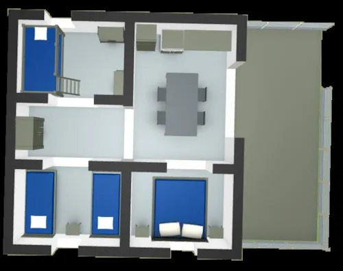 Accommodation - Lodge Canada Confort 35M² (6P-3Ch), No Sanitary Facilities - image n°7 - Flower Camping Saint Amand