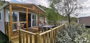 Locatif - Mobilheim Premium 33 m² (4p-2 Zimmer), Klima, TV, Geschirrspüler, Bett 160, plancha, Nespresso - Flower Camping Saint Amand