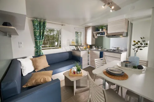 Accommodation - Homeflower Premium 33 M² (6P-3Bedr.),Airco, Tv, Dishwasher, Bed 160, Plancha, Nespresso, Terrace Xxl - image n°3 - Flower Camping Saint Amand