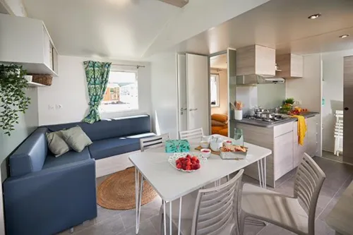 Mietunterkunft - Homeflower Premium 29M² (4P-2Z), Klima, Tv, Geschirrspüler, Bett 160, Plancha, Nespressoterrasse Xxl - image n°2 - Flower Camping Saint Amand