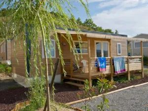 Locatif - Mobilheim Premium 35m² (6p-3 Zimmer), Klima, TV, Geschirrspüler, Bett 160, plancha, Nespresso - Flower Camping Saint Amand