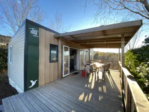 Locatif - Homeflower Premium 33 m² (6P-3Z), Klima, TV, Geschirrspüler, Bett 160, plancha, NespressoTerrasseXXL - Flower Camping Saint Amand