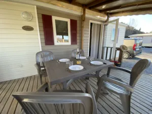 Locatif - Mobilheim Confort 27m² (4p-2 Zimmer), Klima, TV - Flower Camping Saint Amand