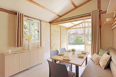 Chalet Premium 37m² including 12m² terrace (5p-2ch), Airco, TV, dishwasher, plancha, Nespresso