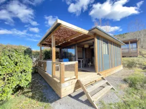 Locatif - Chalet Premium 37m² mit 12m² Terrasse (5p-2ch), Klima, TV, Geschirrspüler, Plancha, Nespresso - Flower Camping Saint Amand
