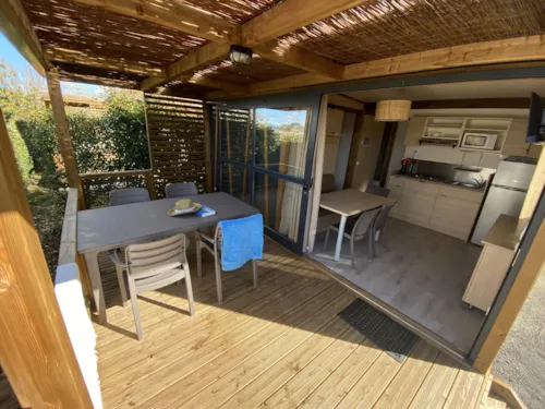 Mietunterkunft - Chalet Premium 37M² Mit 12M² Terrasse (5P-2Ch), Klima, Tv, Geschirrspüler, Plancha, Nespresso - image n°2 - Flower Camping Saint Amand