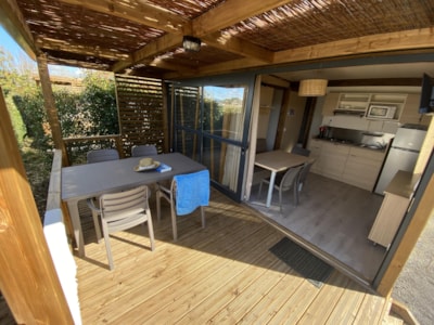 Chalet Premium 37m² including 12m² terrace (5p-2ch), Airco, TV, dishwasher, plancha, Nespresso