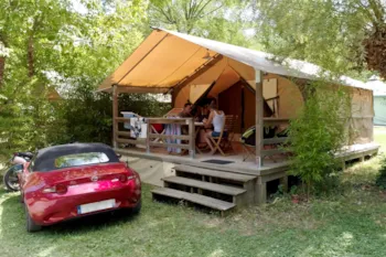 Mietunterkunft - Lodge Victoria Komfort 30M² (4P-2Ch), Ohne Sanitäranlagen - Flower Camping Saint Amand