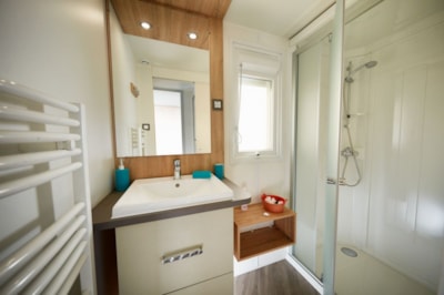 Mobile-home Luxe 40 m² (4p-2 bedrooms), air conditionning, TV, dishwasher, plancha, Nespresso