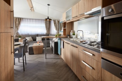 Mobile-home Luxe 40 m² (4p-2 bedrooms), air conditionning, TV, dishwasher, plancha, Nespresso