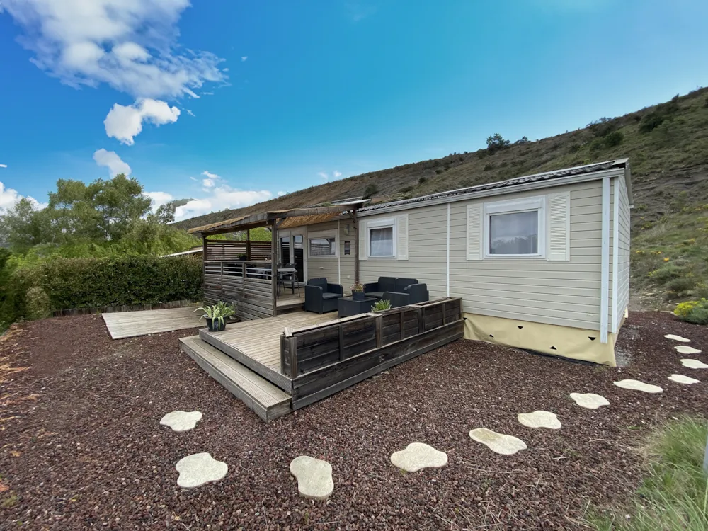 Location - Mobil-Home Luxe 40M² (4P-2Ch), Spa, Clim, Tv, Lv, Lit 160,Volets Roulants, Plancha, Nespresso - Flower Camping Saint Amand