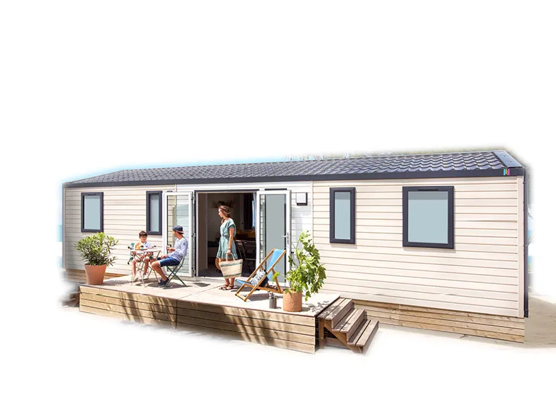 Location - New Mobil-Home Premium Tribu 40M² (8P-4Ch), Clim, Tv, Lave-Vaisselle, Plancha, Nespresso - Flower Camping Saint Amand