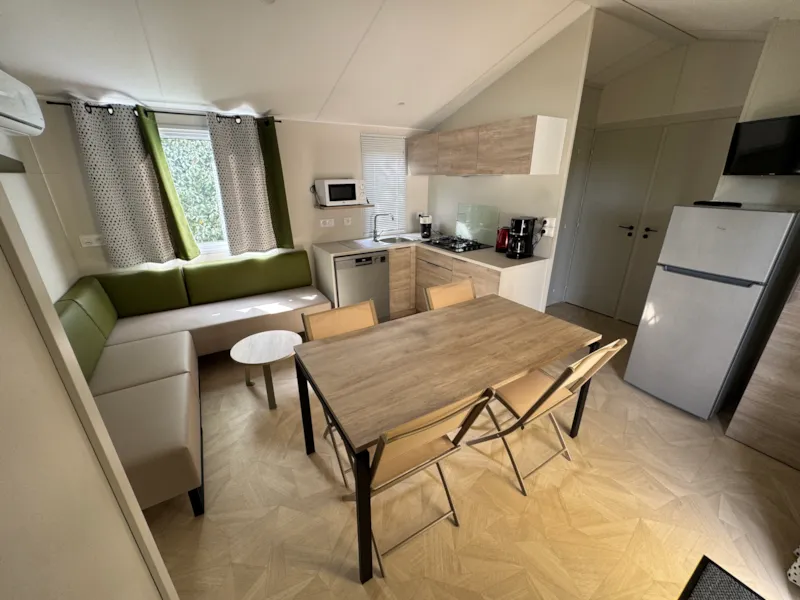 Mobil-Home Premium Tribu 40M² (8P-4Ch), Clim, Tv, Lave-Vaisselle, Plancha, Nespresso