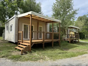 Locatif - NEW : Mobil-home Premium 22m² (1p-2 Zimmer), Klima, TV, nespresso vertuo - Flower Camping Saint Amand