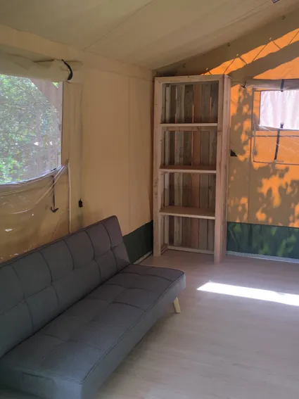 Tente Lodge Glamping 24M2 Pour 2/3 Personnes