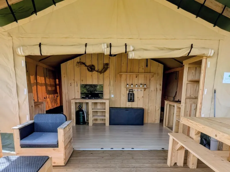 Tente Lodge Glamping 42M2 4 Personnes