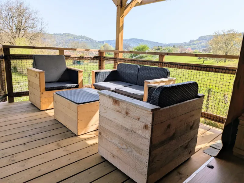 Tente Lodge Glamping 42M2 4 Personnes