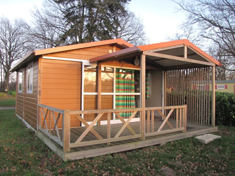 Chalet Bois 26M² 2 Chambres + Terrasse Couverte