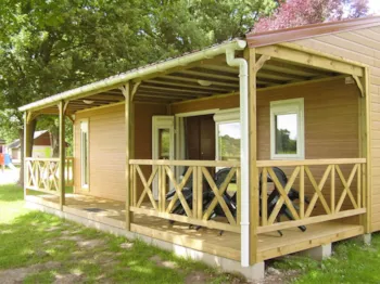 Mietunterkunft - Hütte 35M² 3 Zimmer + Überdachte Terrasse - Camping des Etangs