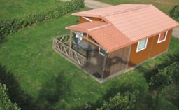 Alojamiento - Chalet 26M² 2 Habitaciones + Terraza Cubierta - Camping des Etangs