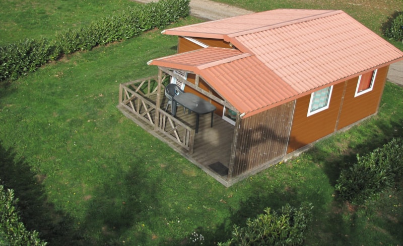 Hütte 26m² 2 Zimmer + Überdachte Terrasse