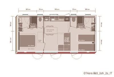 Mobilhome 2 bedrooms 2 S grand standing 33m²