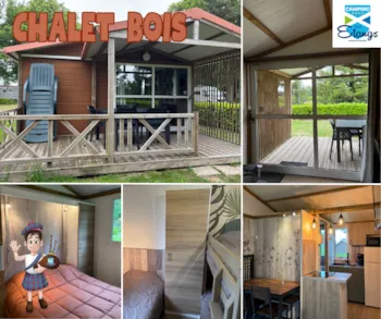 Mietunterkunft - Hütte 26M² 2 Zimmer + Überdachte Terrasse - Camping des Etangs