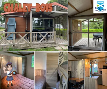 Chalet Bois 26M² 2 Chambres + Terrasse Couverte