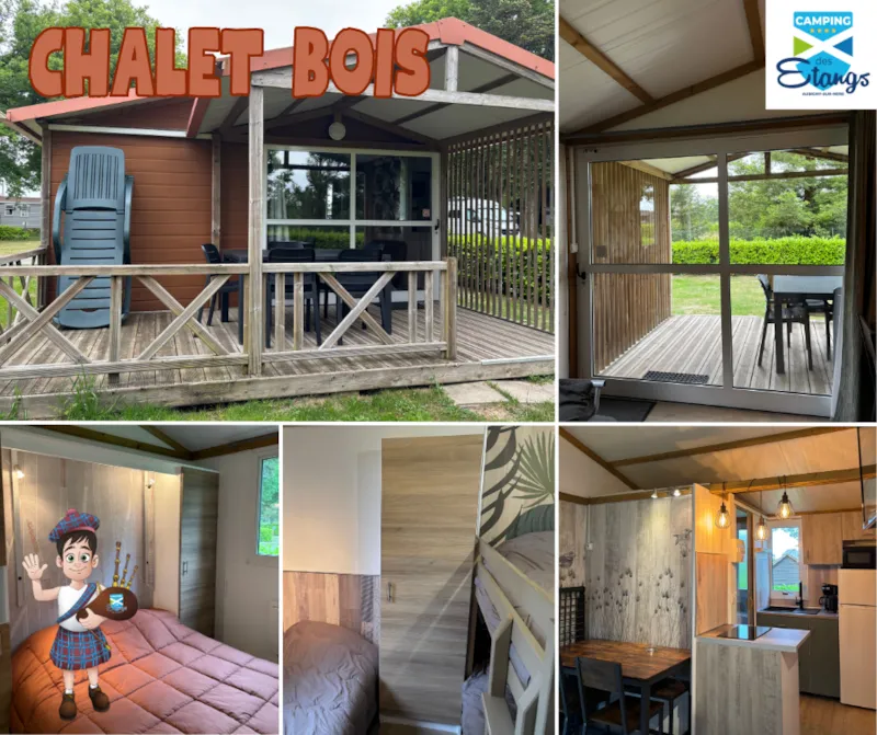 Chalet Bois 26M² 2 Chambres + Terrasse Couverte