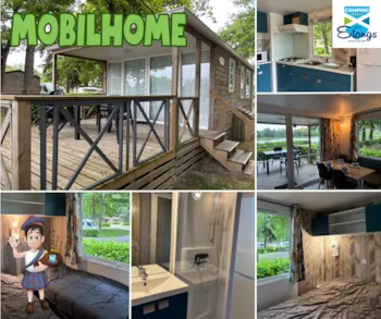 Mietunterkunft - Mobilhome 31M² 2 Zimmer + Überdachte Terrasse - Camping des Etangs