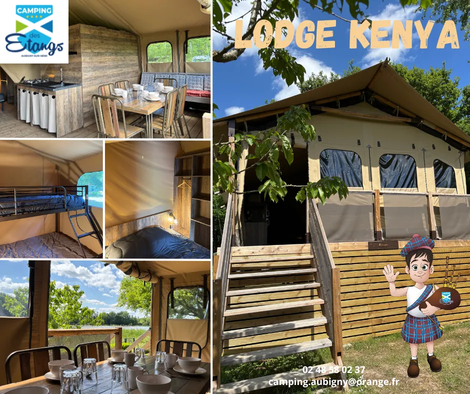 Location - Lodge Kenya Grand Confort 2Ch 5 Pers - Camping des Etangs