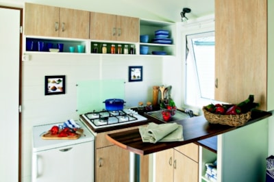 Mobile home Standard 29m² 2 rooms + terrace 12m² + TV + air-conditioning