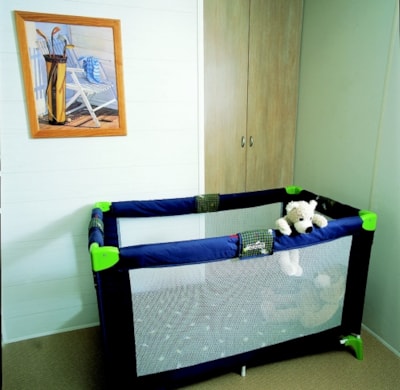 Mobile home Family Standard 34m² 3 rooms + terrace + TV + air-conditioning + baby kit