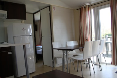 Mobile home Family Standard 34m² 3 rooms + terrace + TV + air-conditioning + baby kit