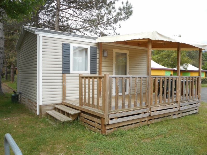 Mobil-home Confort 21m² 1 chambre + terrasse couverte 9m² + TV + Climatisation