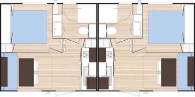 Mobile home Standard 16m² 1 room + terrace 9m² + TV